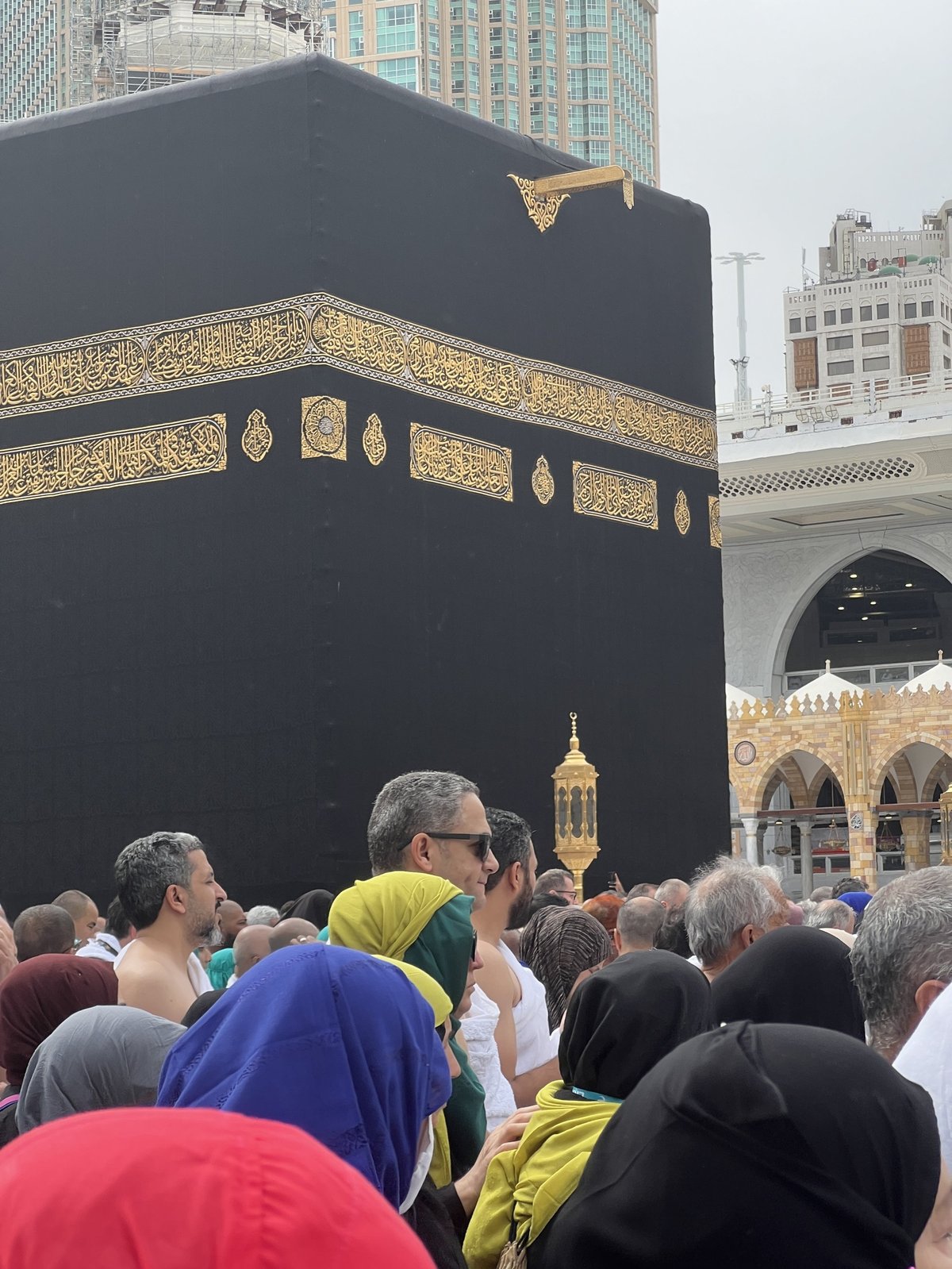 Muslim pilgrims at Masjid al-Haram in Mecca